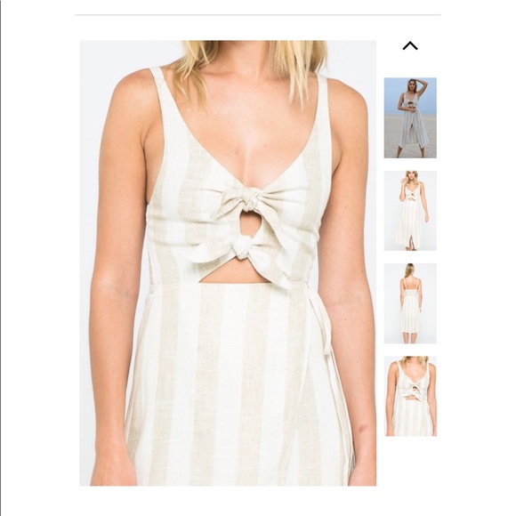 Tie Front Midi Dress - Picture 5 of 7